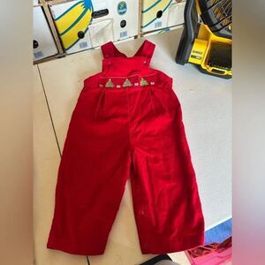 bebe Red Kids Overalls with Embroidery